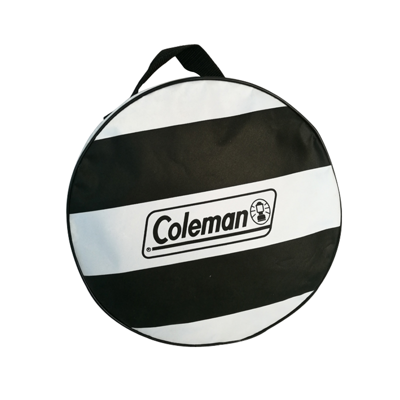 Shoebag round black and white, with brandname