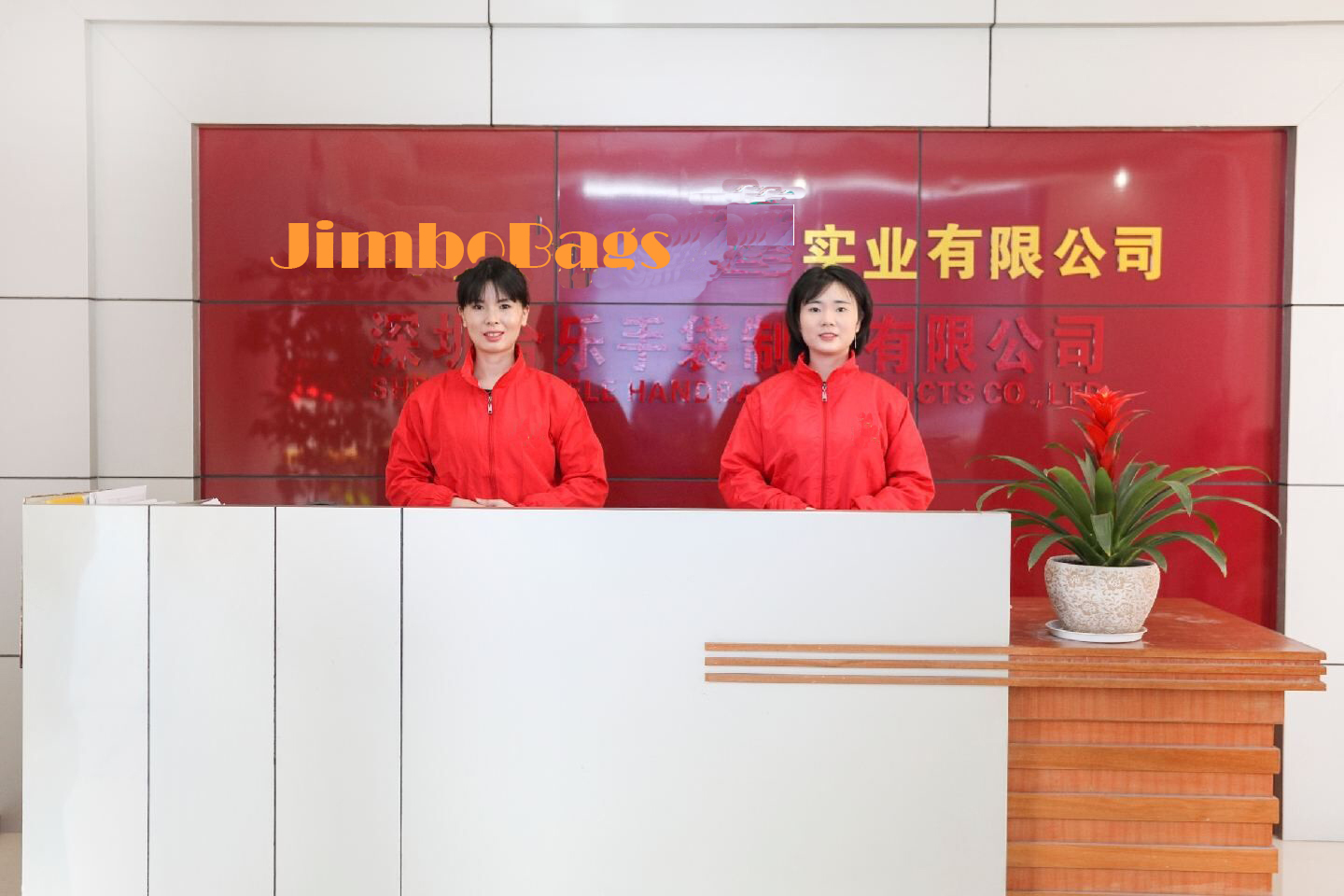 Reception desk JimboBags for contact and visit